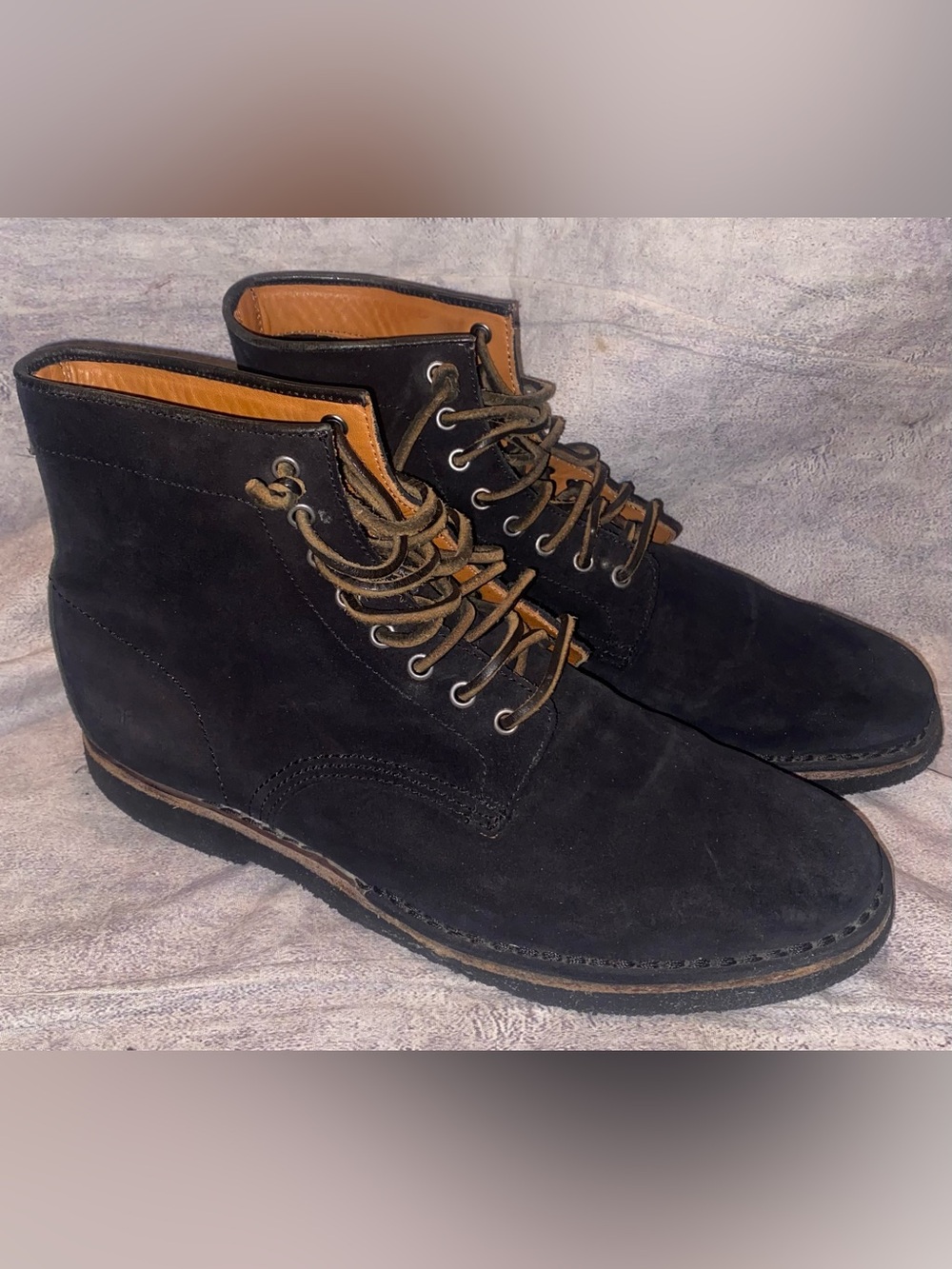 Frye Arden Lace Up Suede Leather Service Rugged Work Boots Crepe 10 Men’s Casual